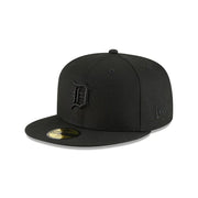 Detroit Tigers  Basic Black on Black 59FIFTY Fitted Hat