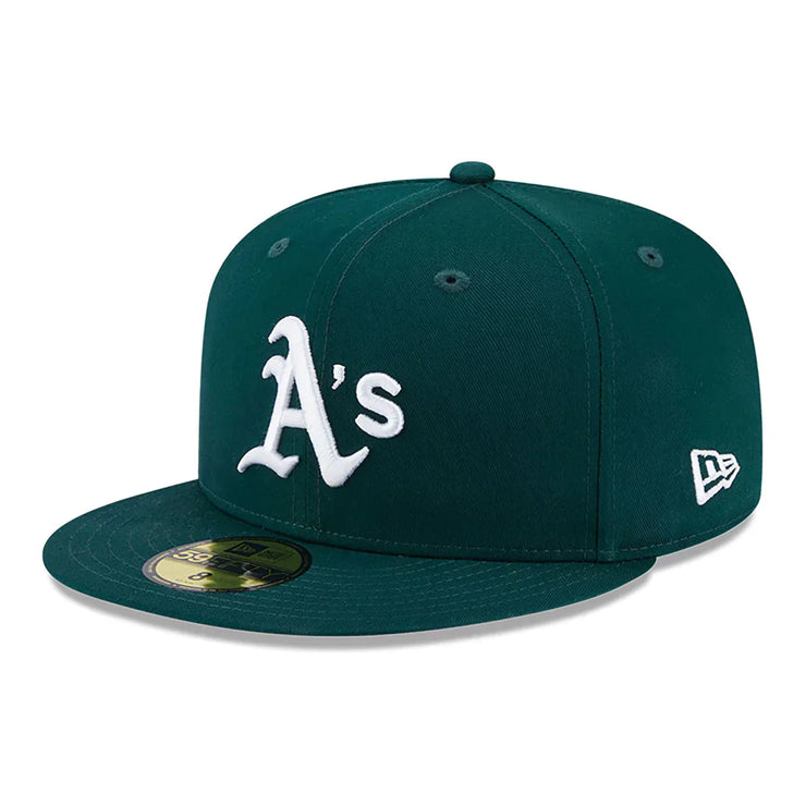 Oakland Athletics Side Patch Fitted Green