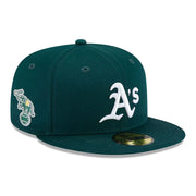 Oakland Athletics Side Patch Fitted Green