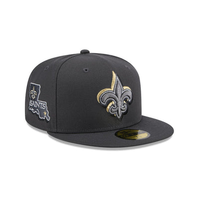 New Orleans Saints  2024 Draft Gray 59FIFTY Fitted