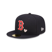 Boston Red Sox Heart Side Patch Fitted Black