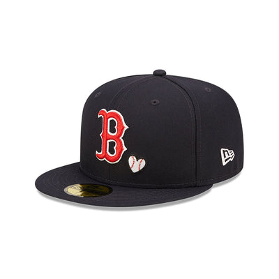 Boston Red Sox Heart Side Patch Fitted Black