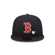 Boston Red Sox Heart Side Patch Fitted Black