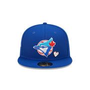 Toronto Blue Jays Heart Side Patch Fitted Blue